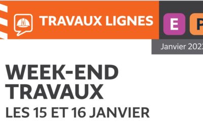 Prévision d&rsquo;interruption de trafic lignes E et P, le weekend des 15 & 16 janvier