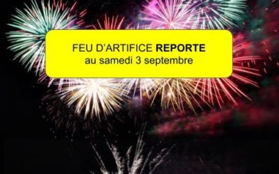 Feu d&rsquo;artifice du 13 juillet reporté au 3 septembre